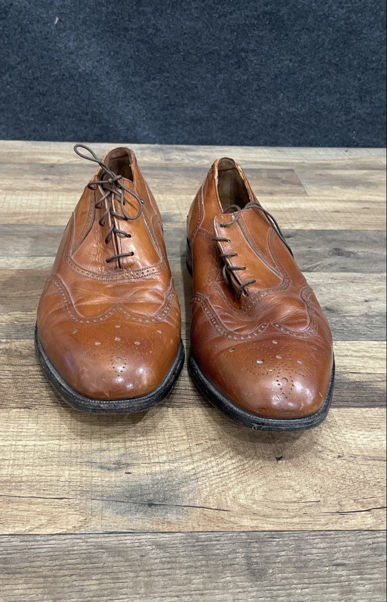 Florsheim 33315 Brown Leather Wingtip Oxford Brogue Dress Shoes Men's Size 12 D