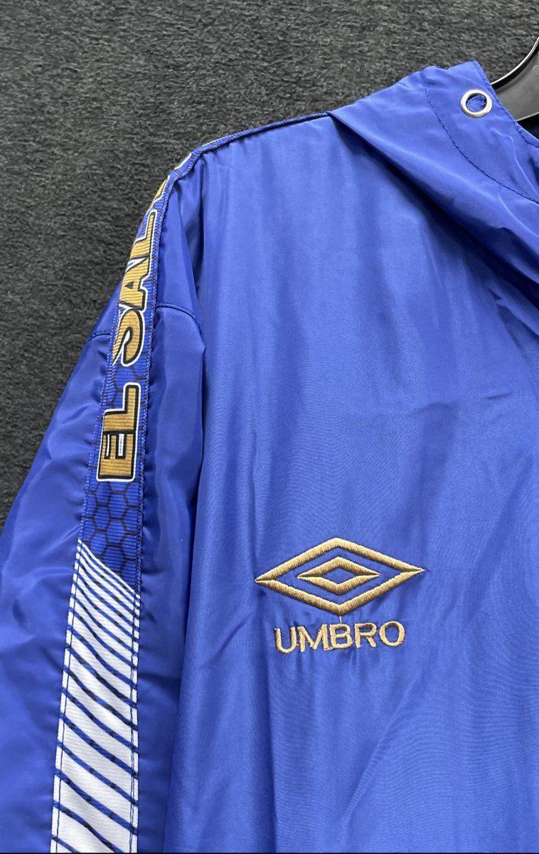 Umbro Men's El Salvador Hooded Windbreaker Jacket Blue Soccer Sz L
