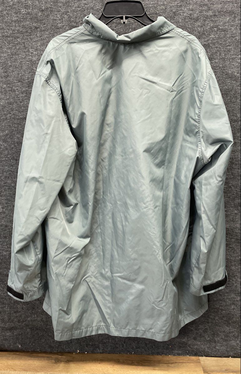 Vintage 90s Nike Men's Sage Green Gray White Stripe Windbreaker Jacket Sz L