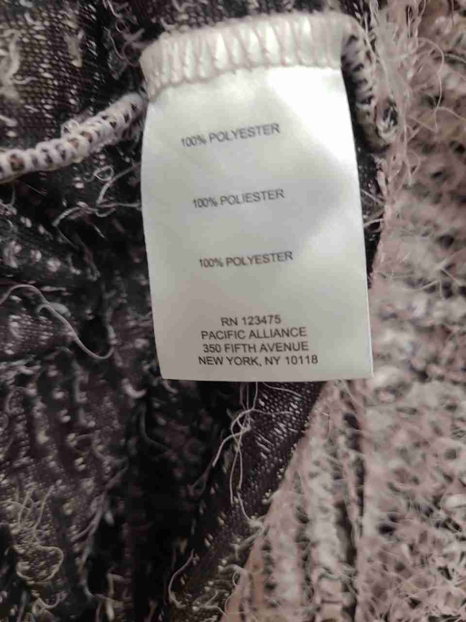 Jones New York Women's Pink White Eyelash Knit Striped Sweater XL