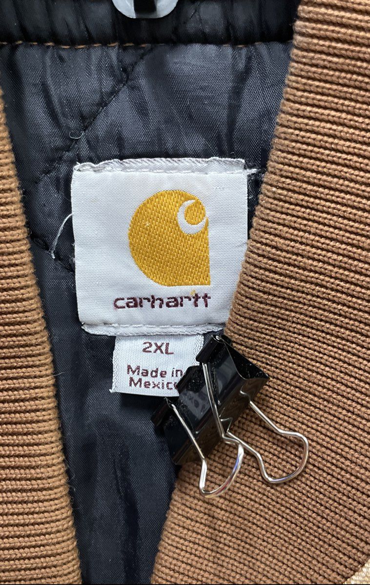 Carhartt Men's Arctic-Quilt Lined Duck Vest Brown Canvas Workwear V01 Sz 2XL