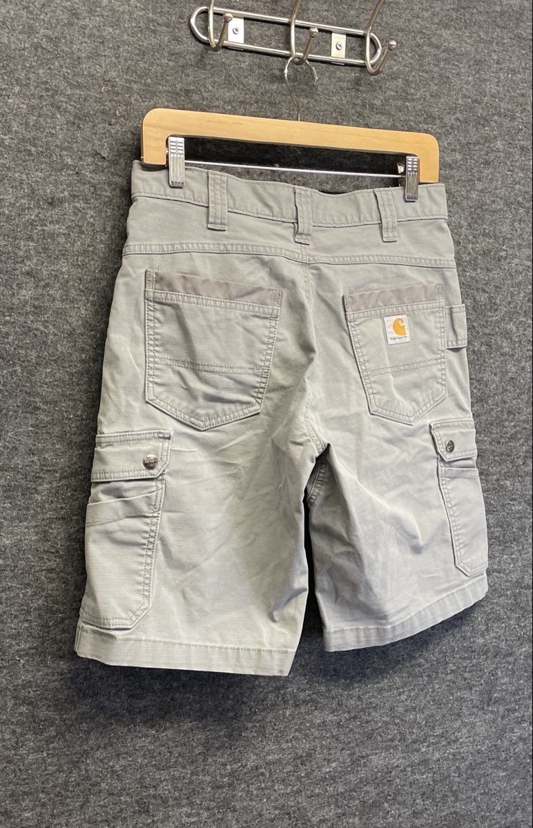 Carhartt Men's Relaxed Fit Ripstop Cargo Work Shorts Gray Size 30