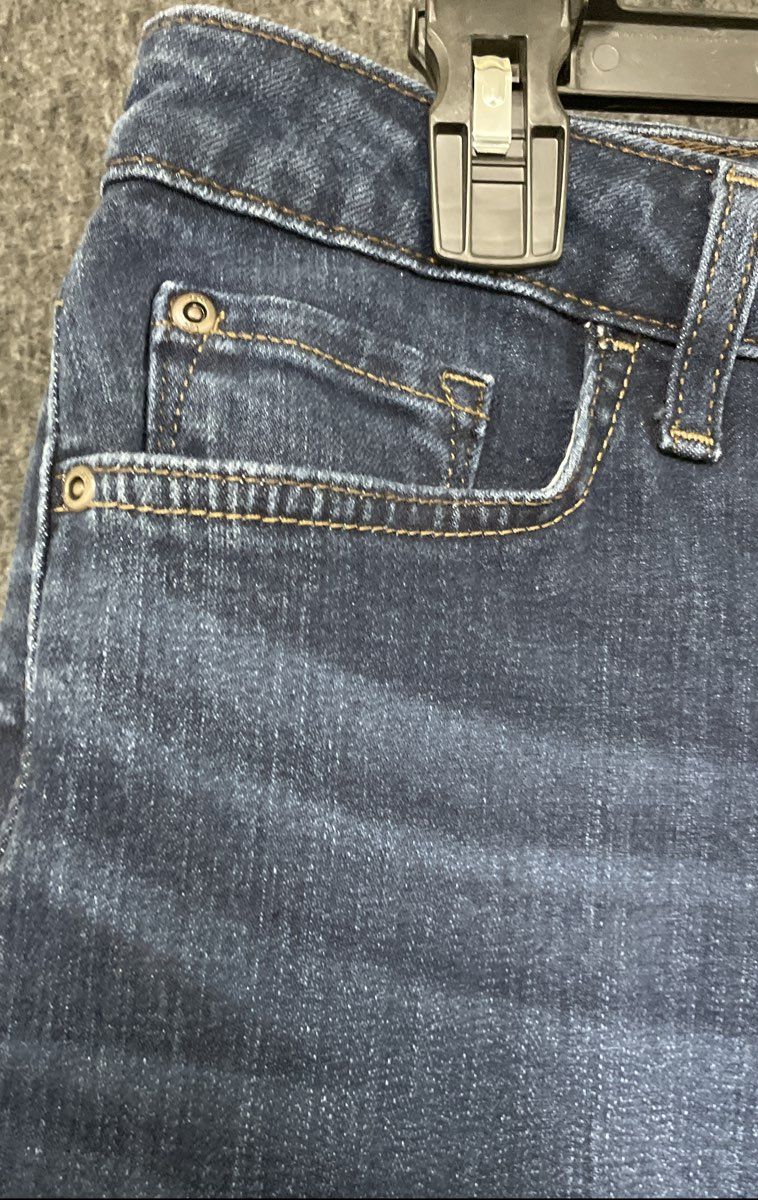 Lee Women's Blue Dark Wash Stretch Straight Leg Jeans Size 14 M