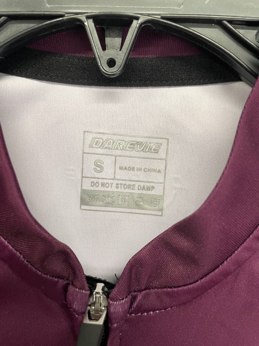 Darevie Men's DVJ180 Cycling Jersey Pink Magenta Full Zip Short Sleeve Sz S