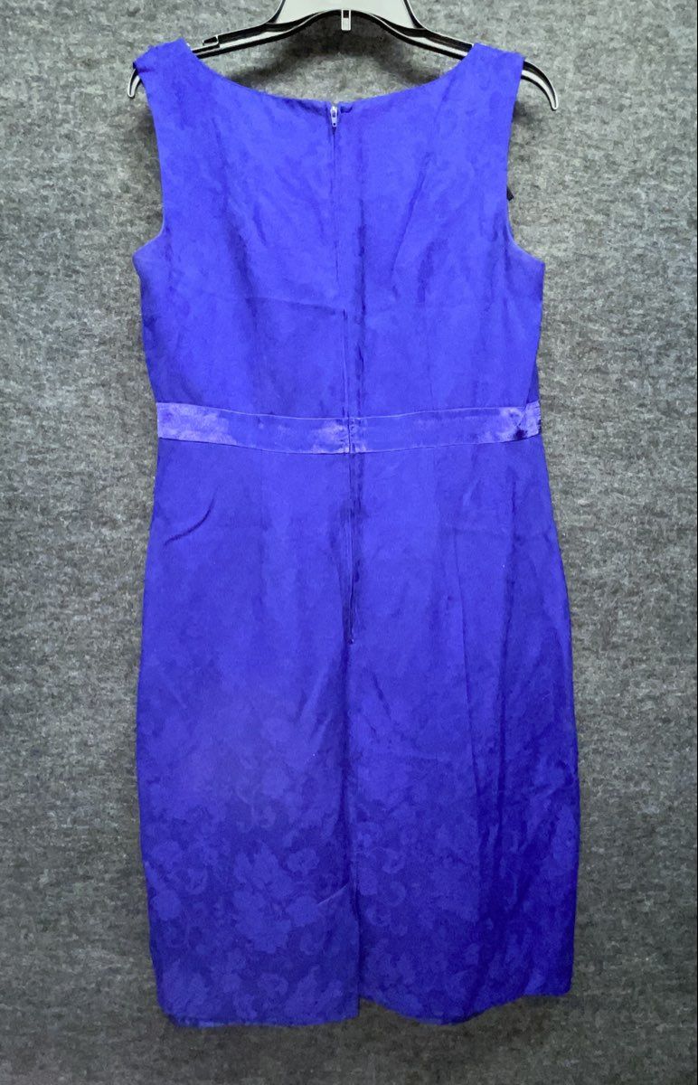 Karin Stevens Women's Plum Purple Vintage 90s Floral Jacquard Dress Set Sz 10