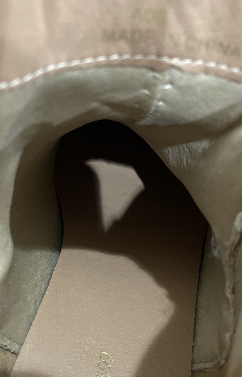 Athlefit Tan Faux Suede Platform Lug Sole Chelsea Boots Size 9.5