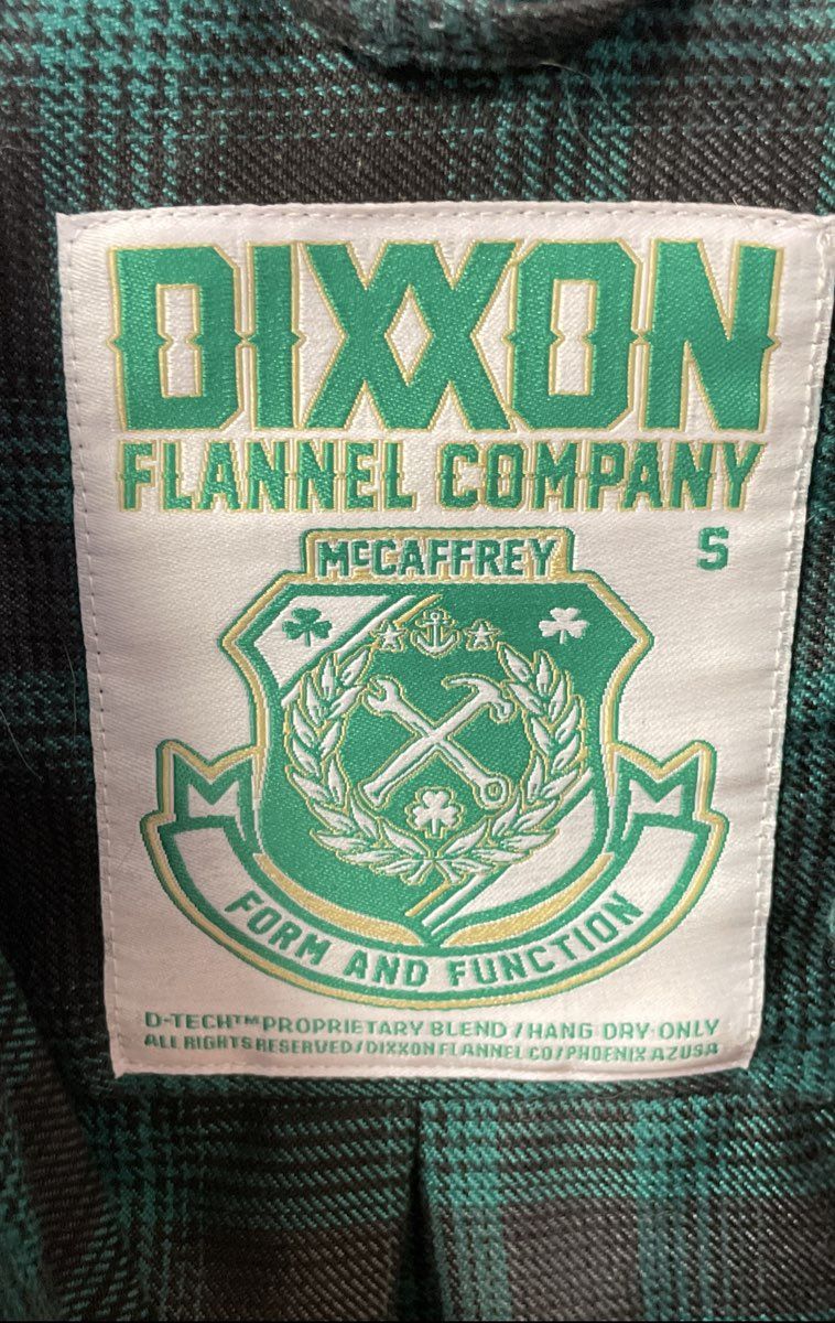 Dixxon Women's McCaffrey Green Black Plaid Flannel Snap Front Shirt Sz S