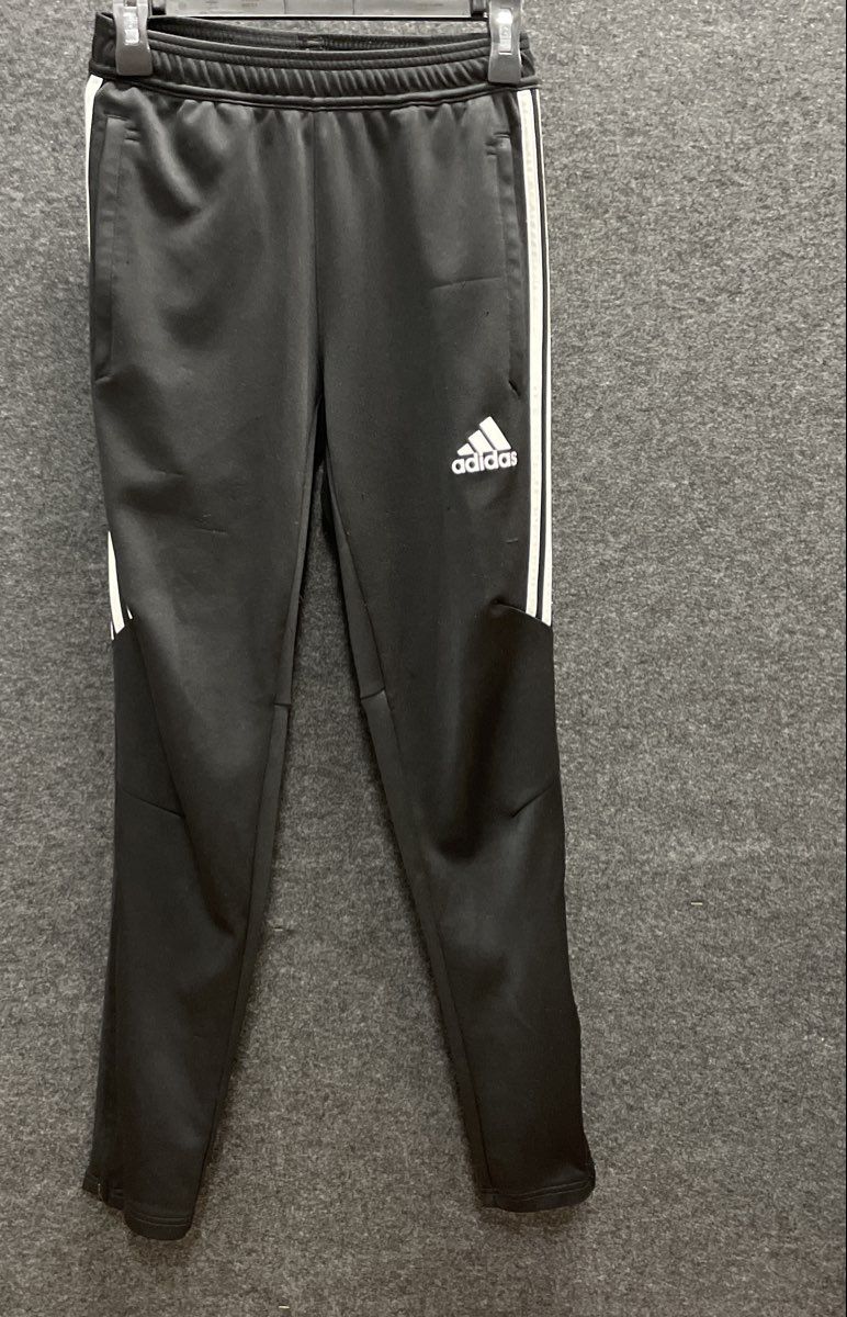 Adidas Men's Black Climalite Tiro Training Track Pants White 3-Stripes Size S