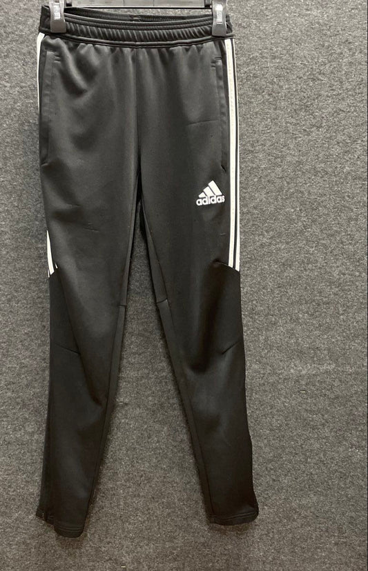 Adidas Men's Black Climalite Tiro Training Track Pants White 3-Stripes Size S