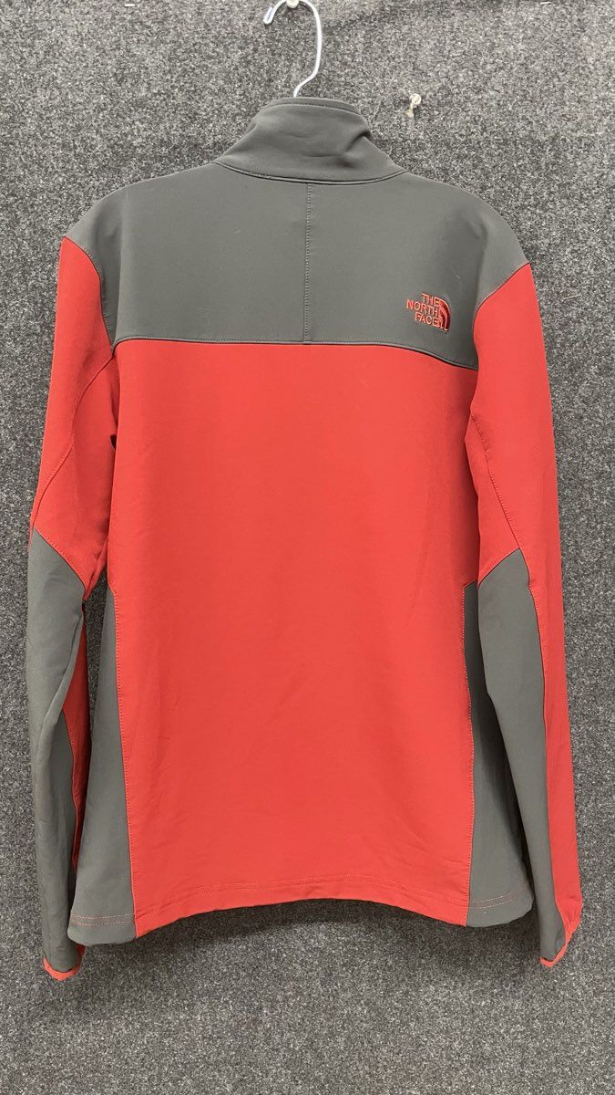 The North Face Men's Apex Softshell Jacket Red Gray Full Zip Sz S