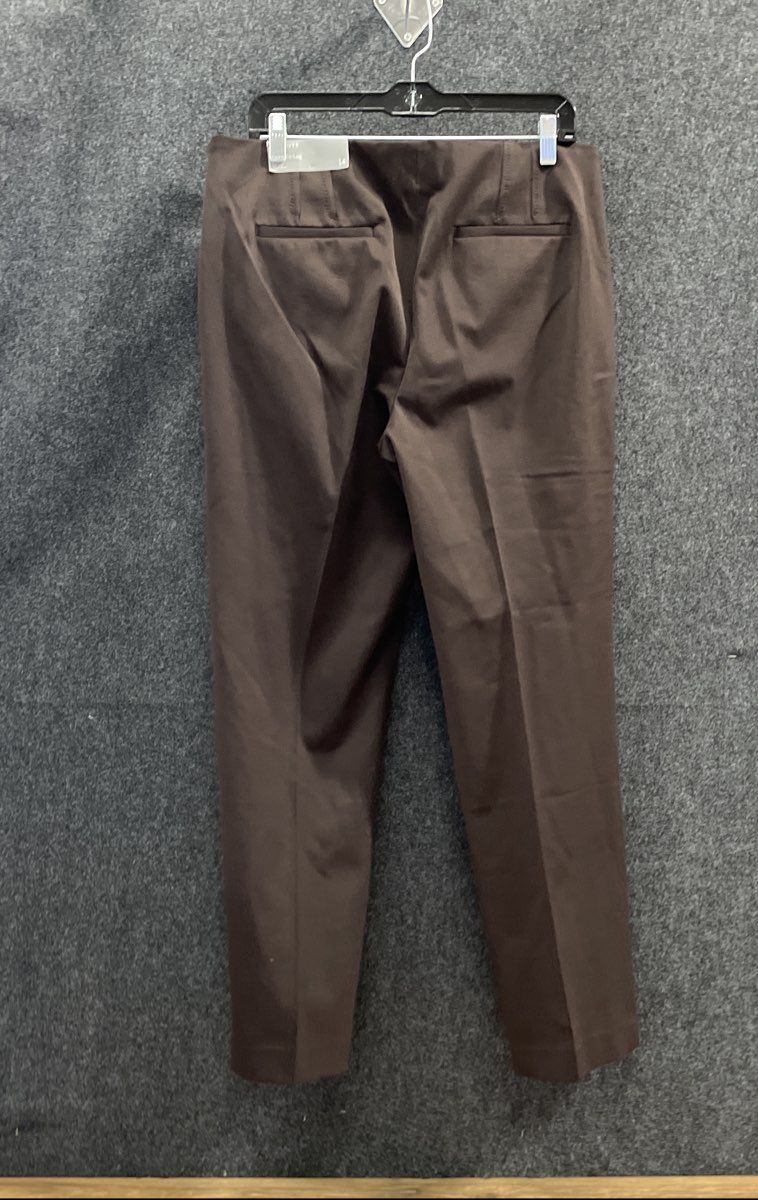 Talbots Women's Brown Bi-Stretch Straight-Leg Pants Sits at Waist Size 14 NWT
