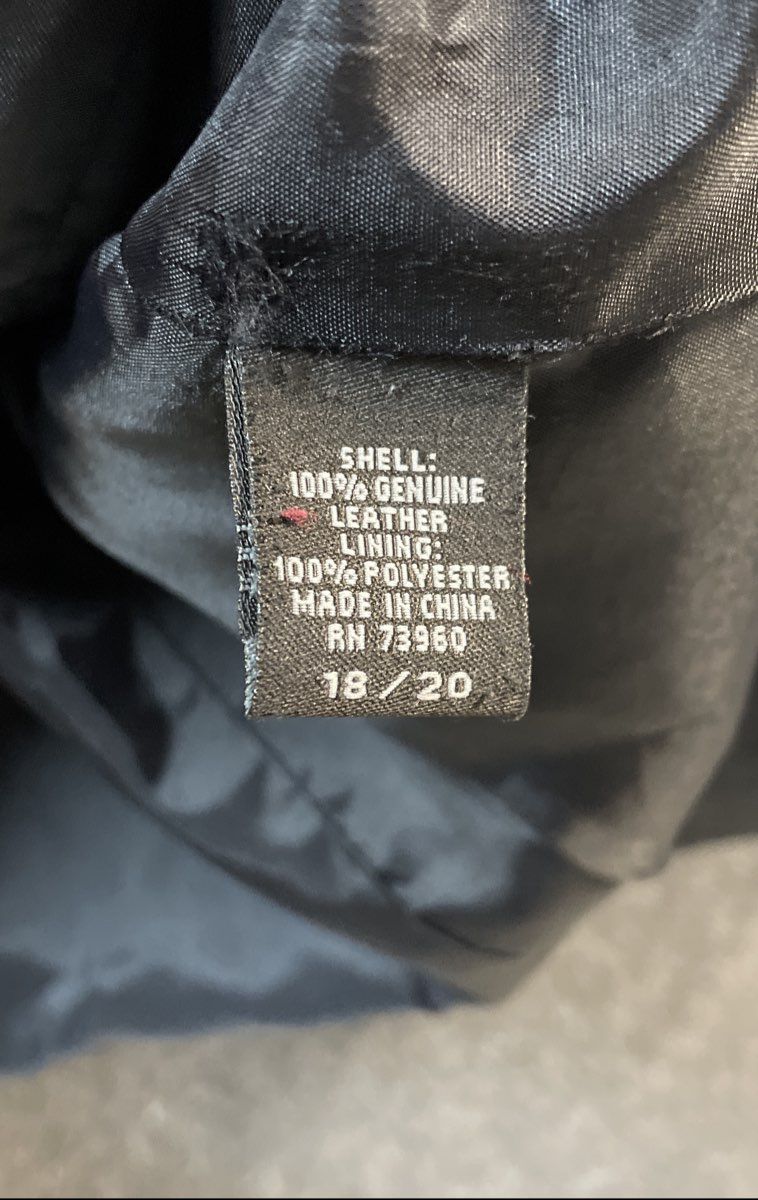 Avenue Women's Black Genuine Leather Whipstitch Full Zip Jacket Size 18/20