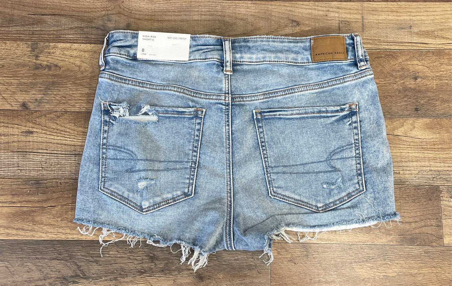 Lot of 3 American Eagle Women's Denim Shorts Blue Distressed High Rise Sz 8 NWT