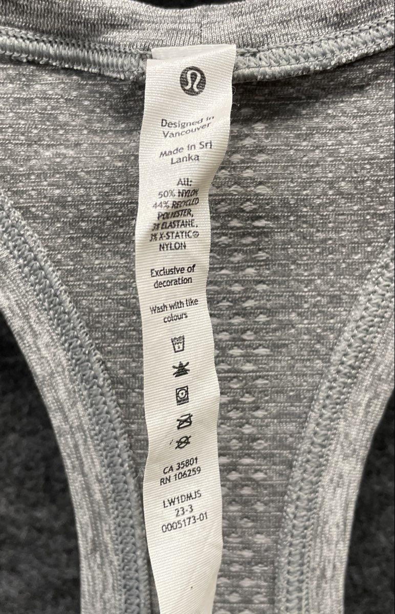 Lululemon Women's Swiftly Tech Racerback Tank Top 2.0 Heathered Gray Size M