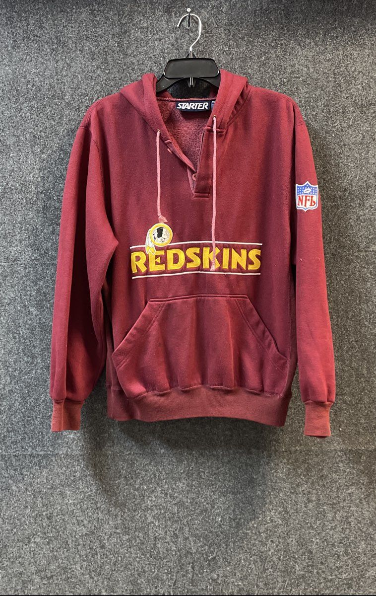 Vintage 90s Starter Washington Redskins NFL Hoodie Henley Burgundy Sz M