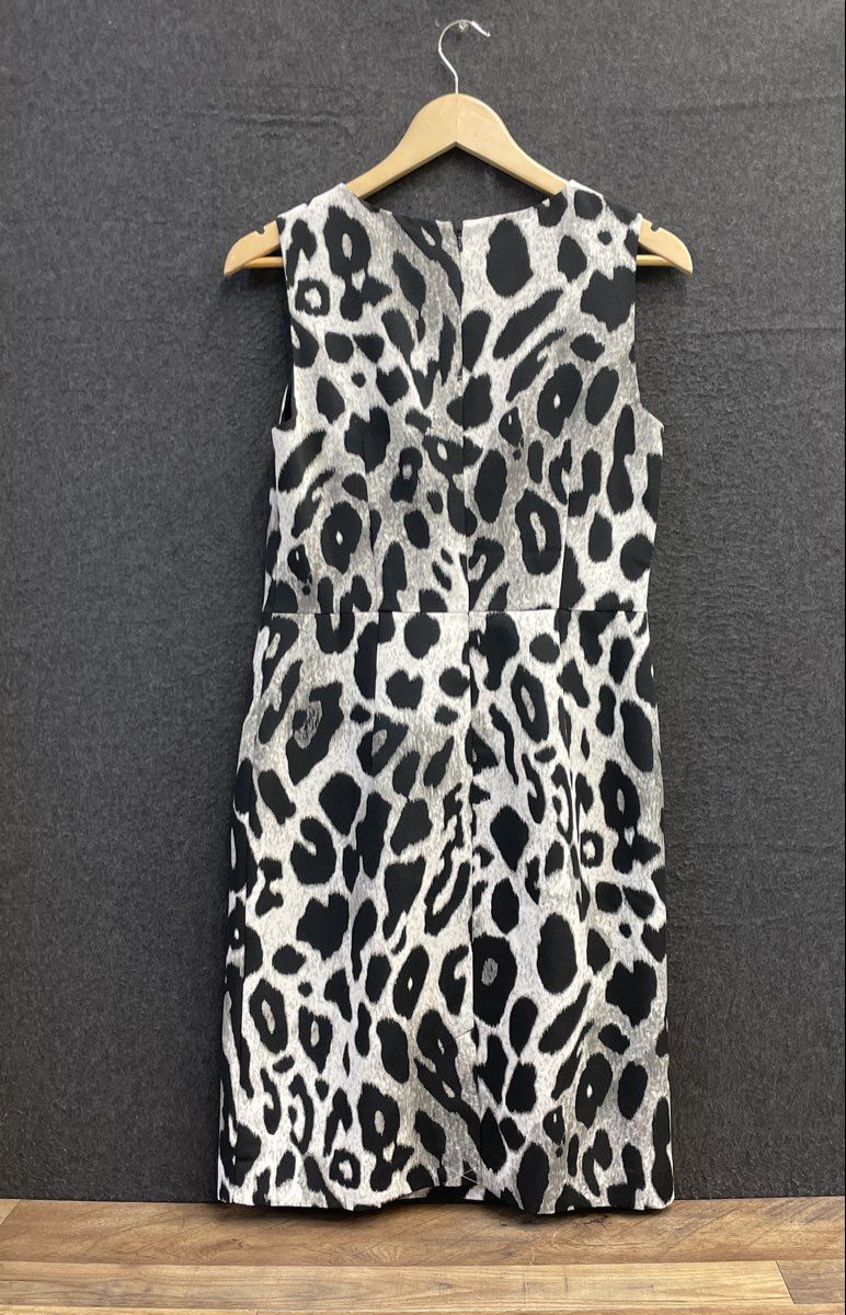 Ann Taylor Women's Leopard Print Sleeveless Sheath Dress Black Gray NWT Sz 4
