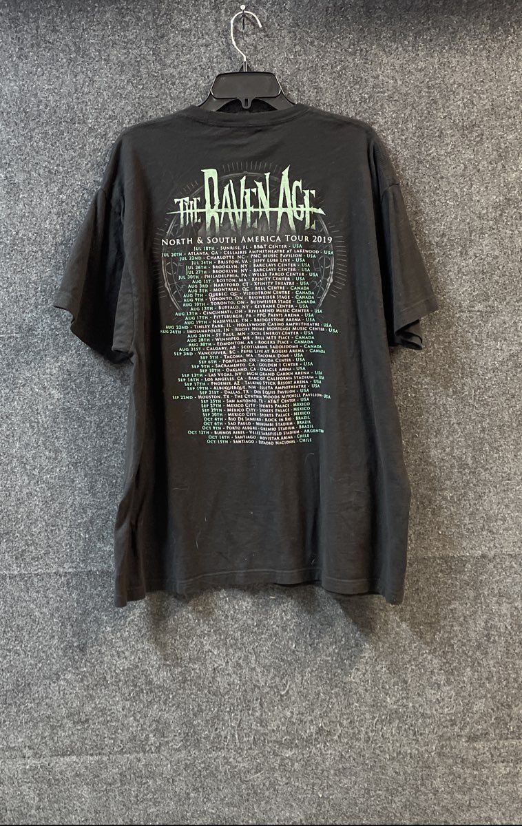 The Raven Age Men's Black 2019 Tour Conspiracy Graphic T-Shirt XXL