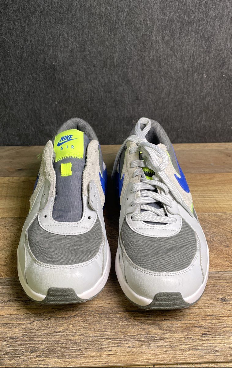 Nike Air Max Excee Grey Blue Volt Youth Sneakers Size 5Y