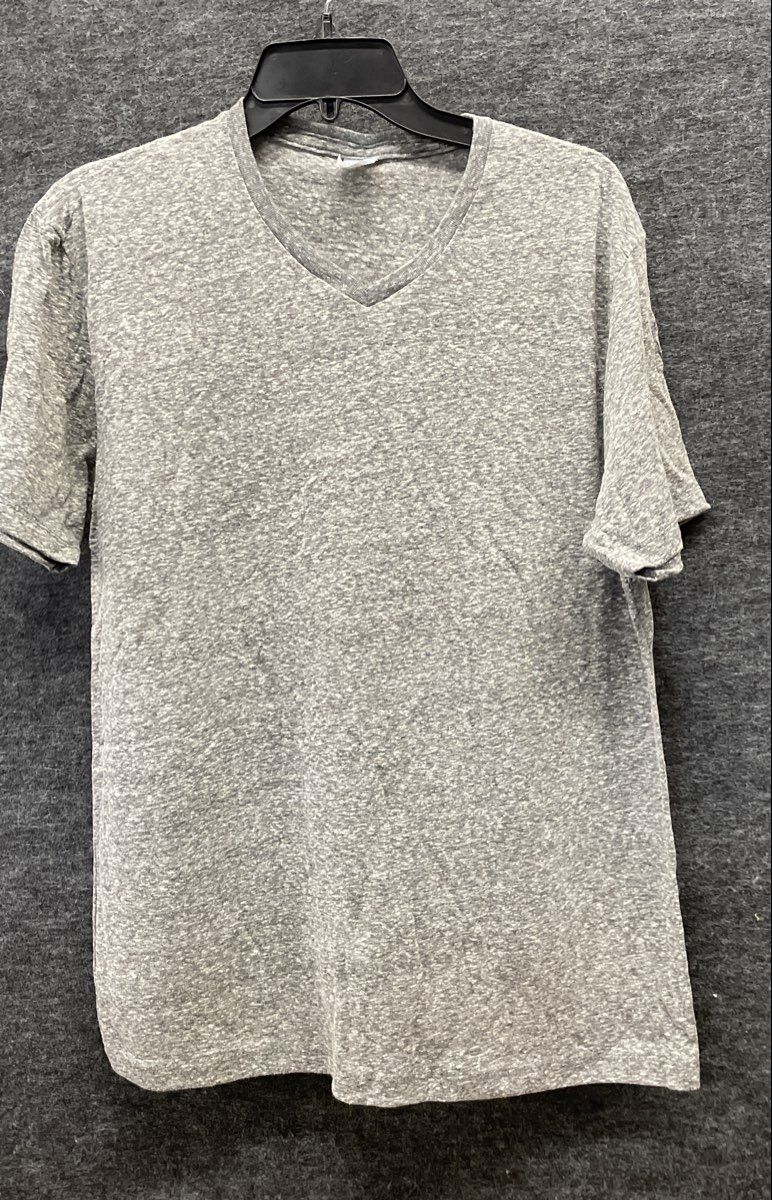Pacific Men's Gray Heather V-Neck T-Shirt Lot of 10 Cotton Blend New Sz L