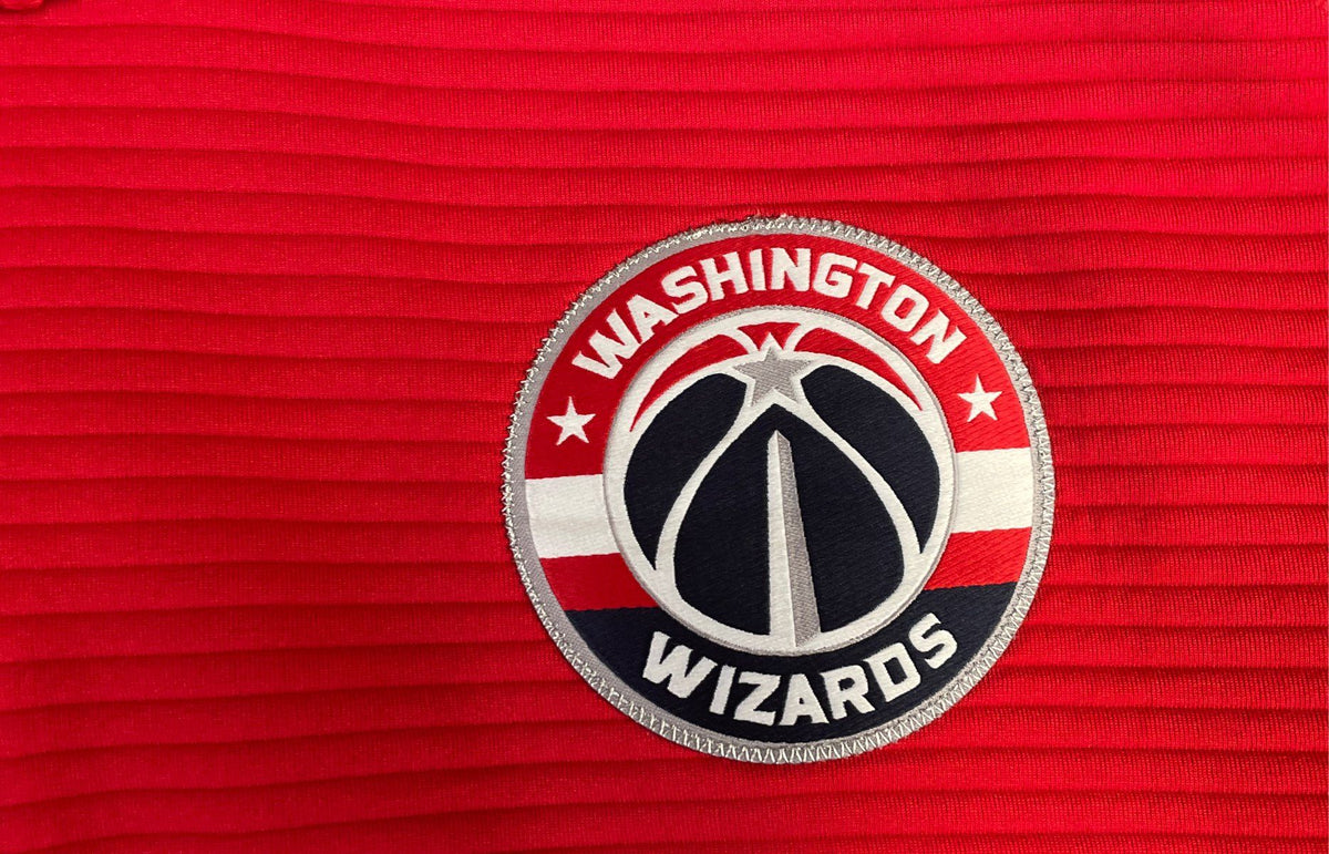 Adidas Men's Washington Wizards NBA Full Zip Hoodie Red Ribbed Jacket Sz 2XL