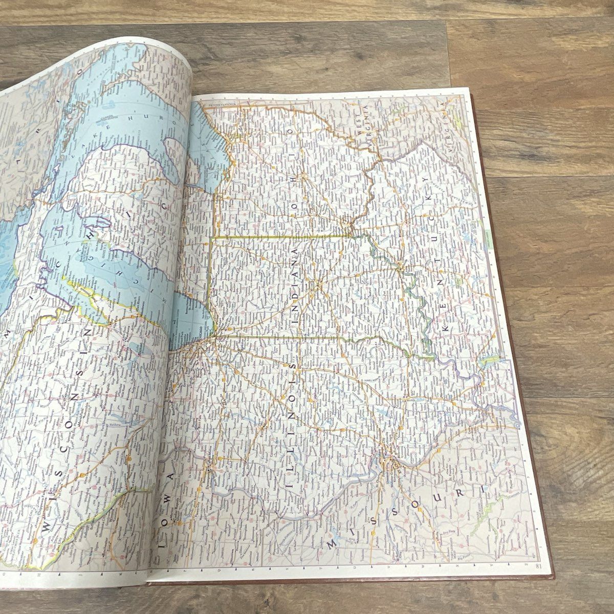 1985 National Geographic Atlas of North America Space Age Portrait Hardcover