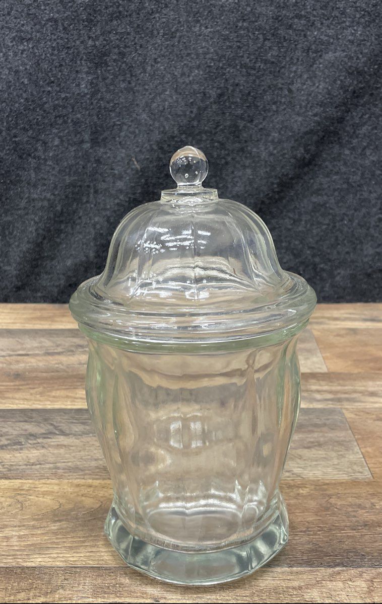 Vintage Pressed Glass Paneled Creamer & Sugar 2 Piece Set Clear