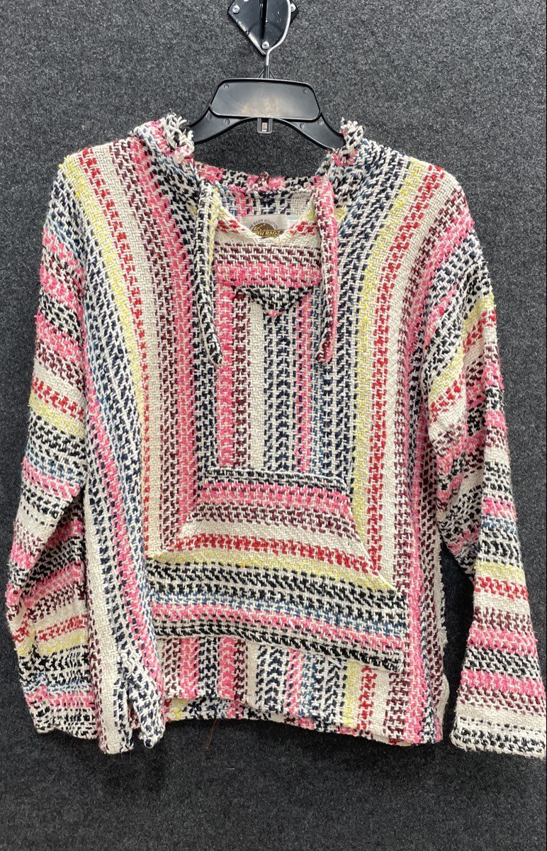Earth Ragz & Baja Joe Men's Baja Hoodie Lot 3 Striped Woven Drug Rugs Sz S