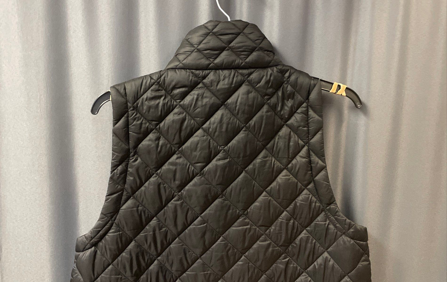 Athleta Women's Black Quilted Full Zip Puffer Vest Insulated Mock Neck Size M