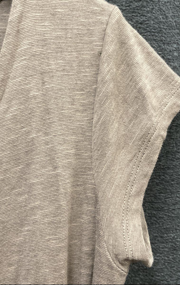 Toad & Co Women's Tan Heather Organic Cotton Tencel Samba Cross Front Dress Sz S