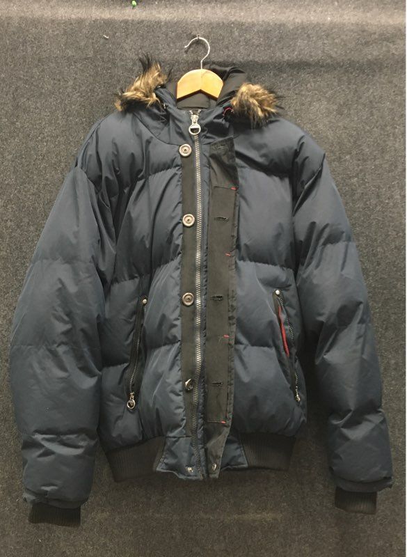 J. Whistler Men's Puffer Jacket Navy Blue All Weather Shed System Sz XXL