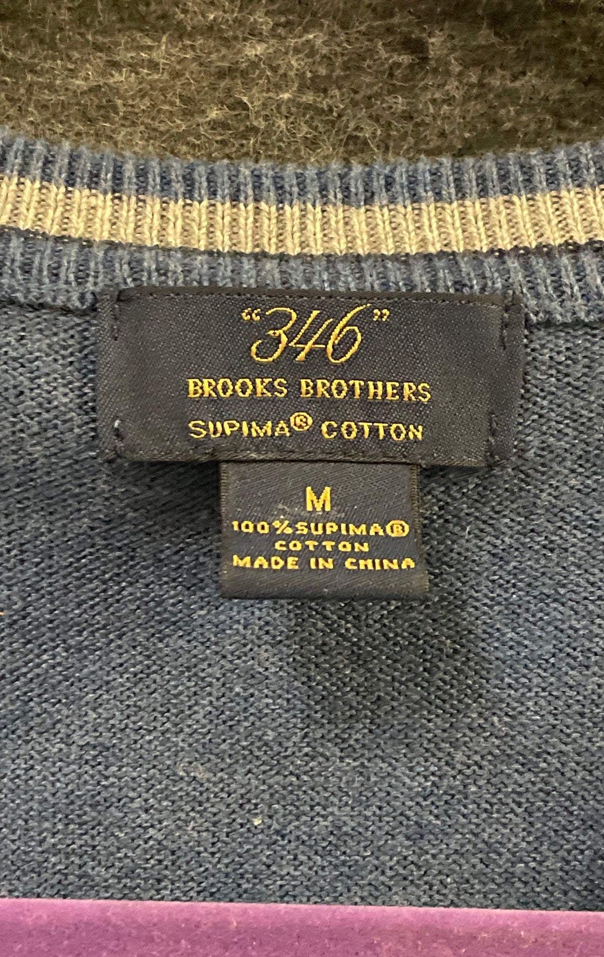 Brooks Brothers 346 Men's V-Neck Sweater Vest Lot of 2 Green Blue Supima Sz M