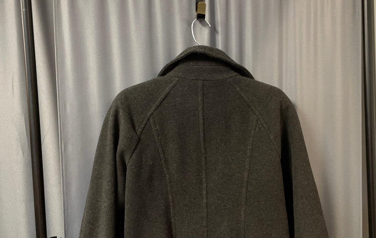 London Fog Women's Wool Blend Button Front Coat Gray Sz S