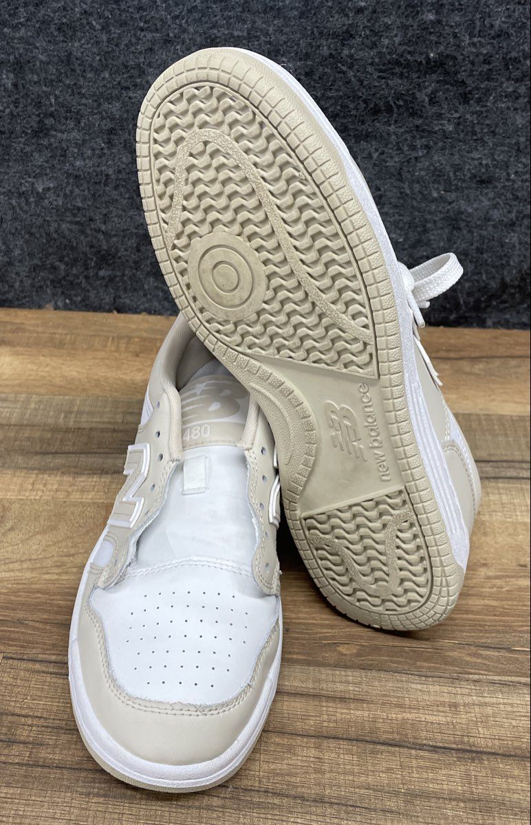 New Balance 480 White Beige BB480LBB Men's Sneakers Size 6.5