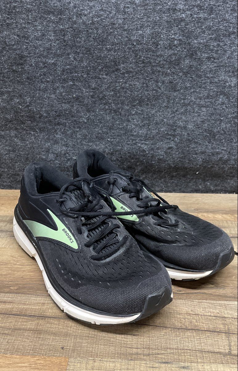 Brooks Dyad 11 Black Ebony Green Running Shoes Men's Size 12 Extra Wide 2E