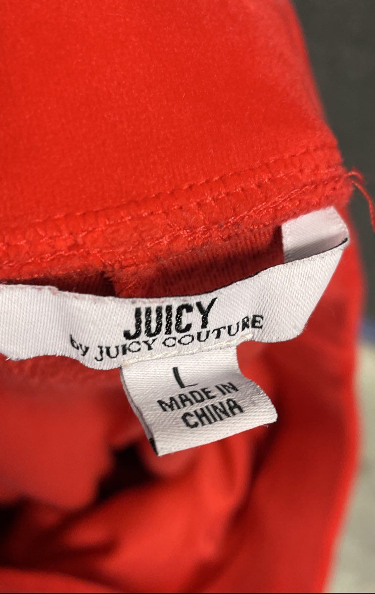 Juicy Couture Red Velvet Sweat Pants Women's Size Large
