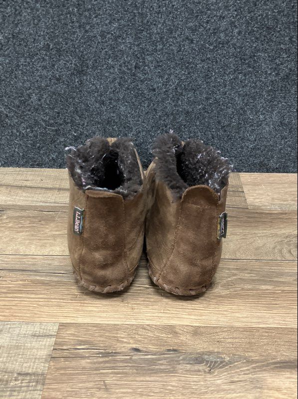 LL Bean Wicked Good Slipper Boots Brown Shearling Lined Women's Size 8