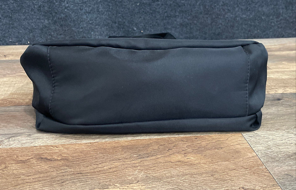 Beverly Hills Polo Club Black Nylon Handbag Tote Gold Hardware