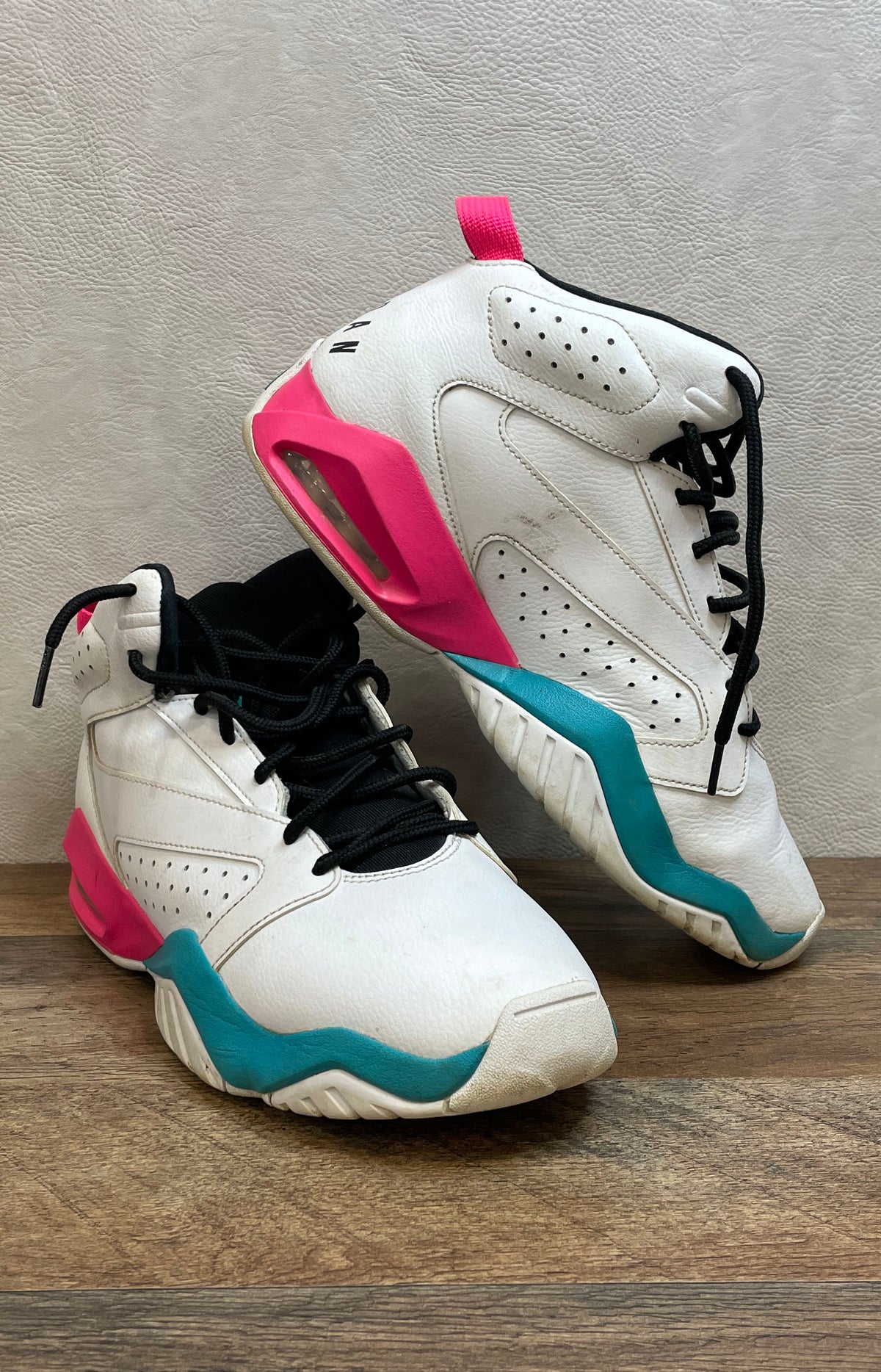 Jordan Lift Off South Beach White Pink Green Basketball Shoes Size 8