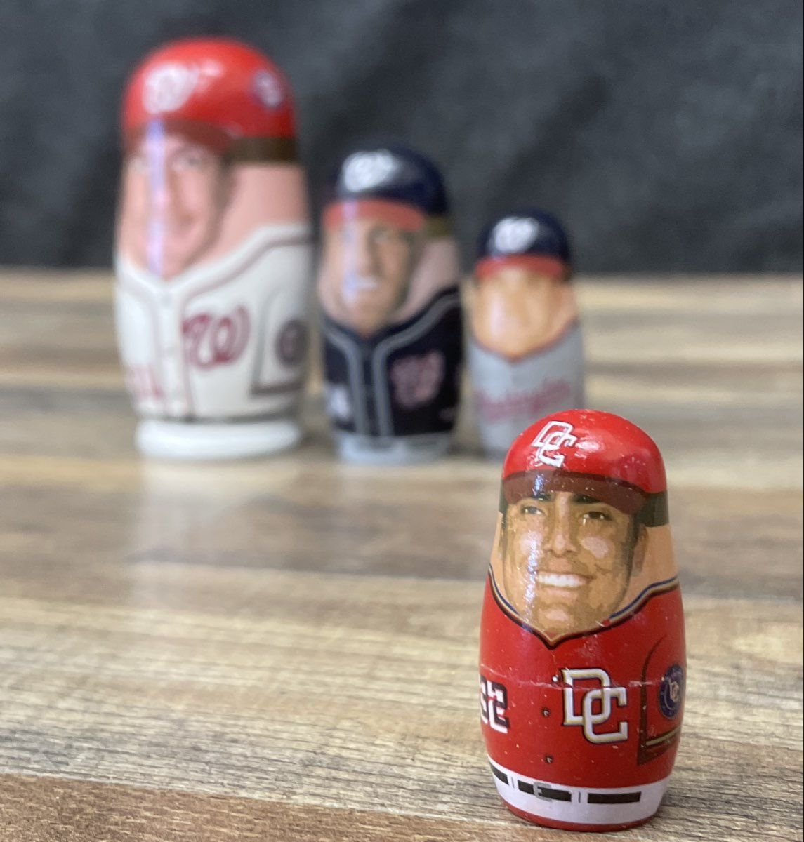 Washington Nationals Nesting Dolls Scherzer Harper Zimmerman 5pc Set MLB