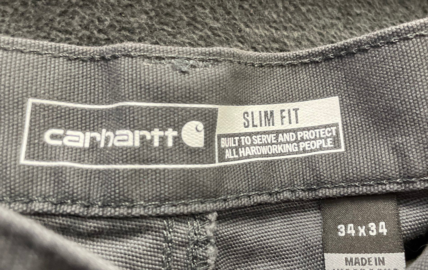 Carhartt Men's Gray Rugged Flex Rigby 5-Pocket Slim Fit Stretch Pants 34x34 NWT