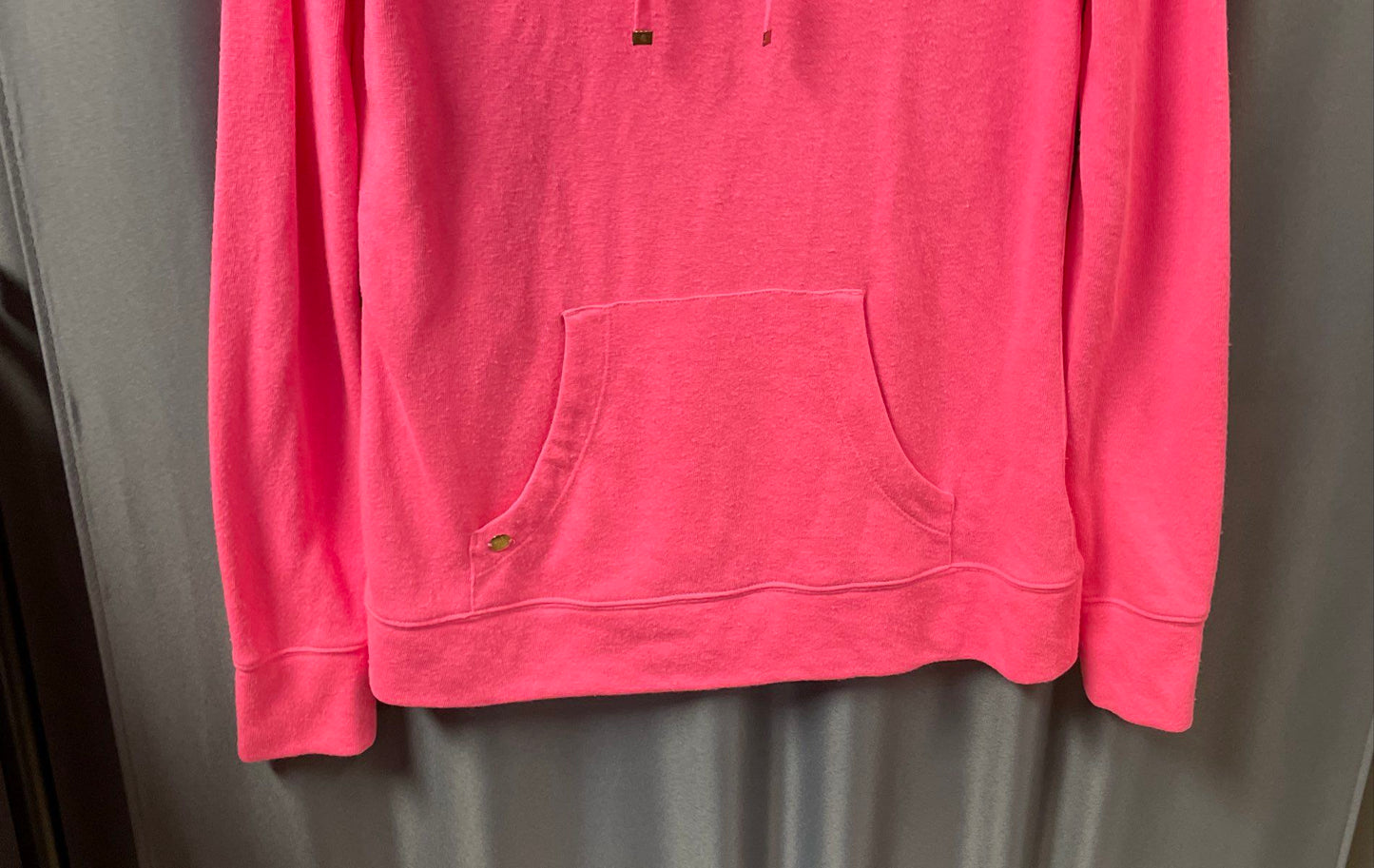 Lilly Pulitzer Women's Pink Cowl Neck Pullover Sweatshirt Pocket Sz XS
