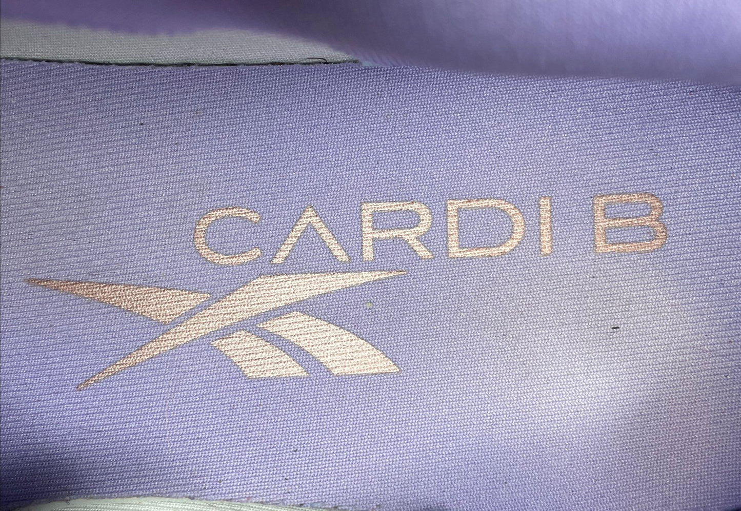 Reebok Club C Cardi B Digital Glow Purple Platform Sneakers Size 4.5