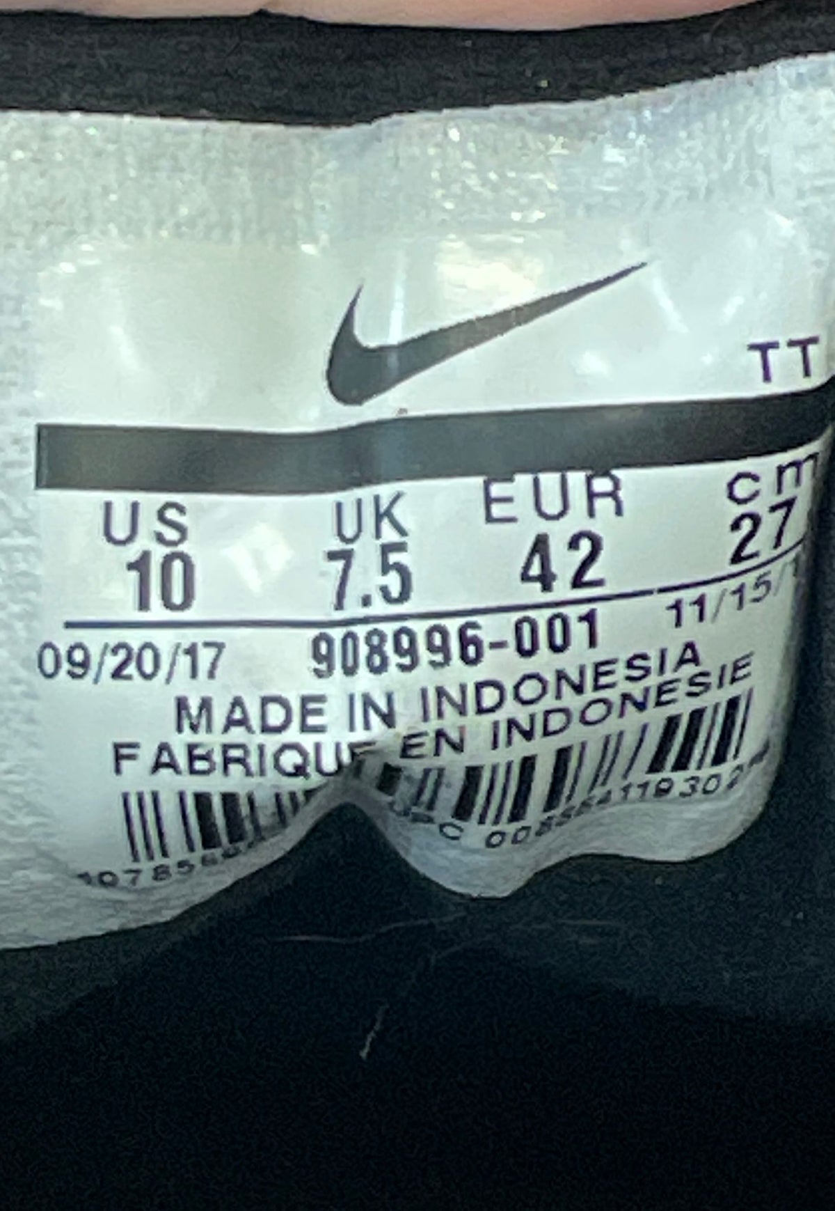 Nike Flex Experience RN 7 Black White Running Shoes Size 10