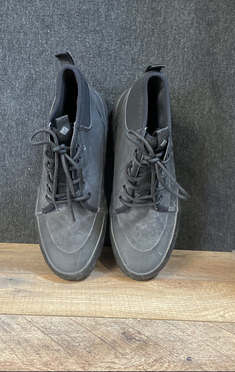 Sperry STS24940 Men's Black High Top Sneaker Deck Shoes Size 10