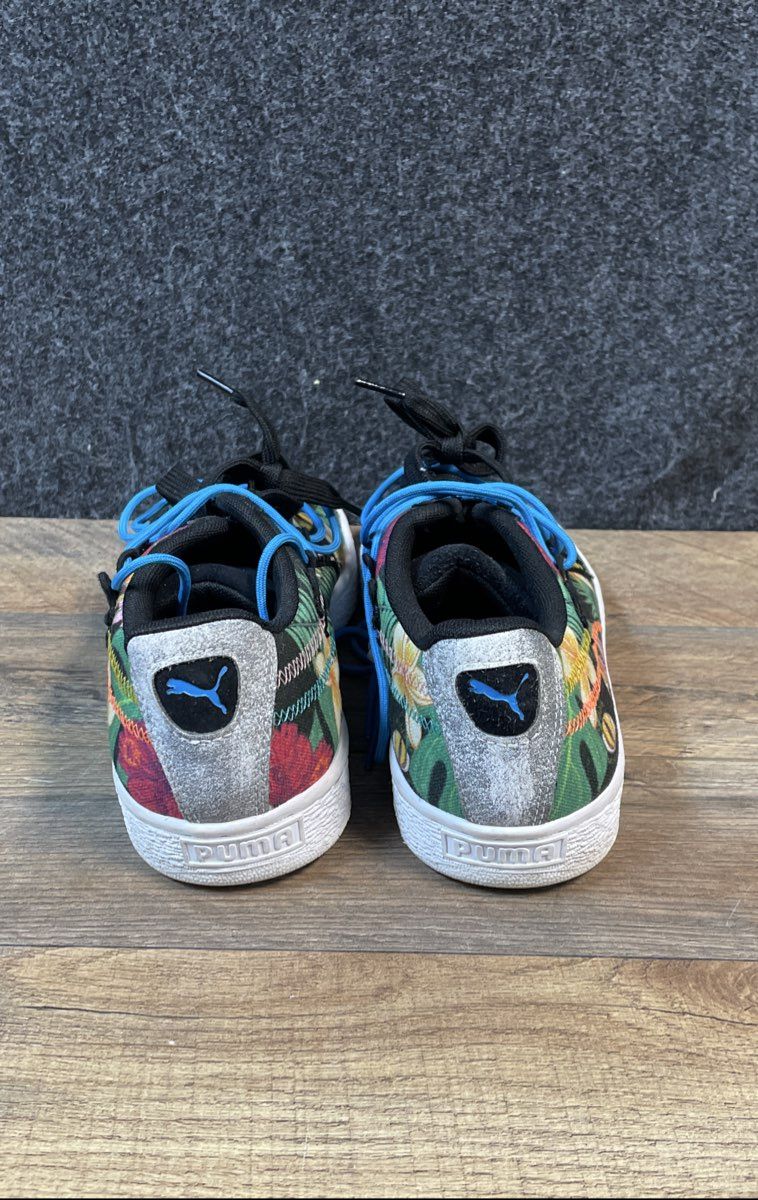 Puma Suede Tropical Floral Black Multi Men's Sneakers Size 9.5