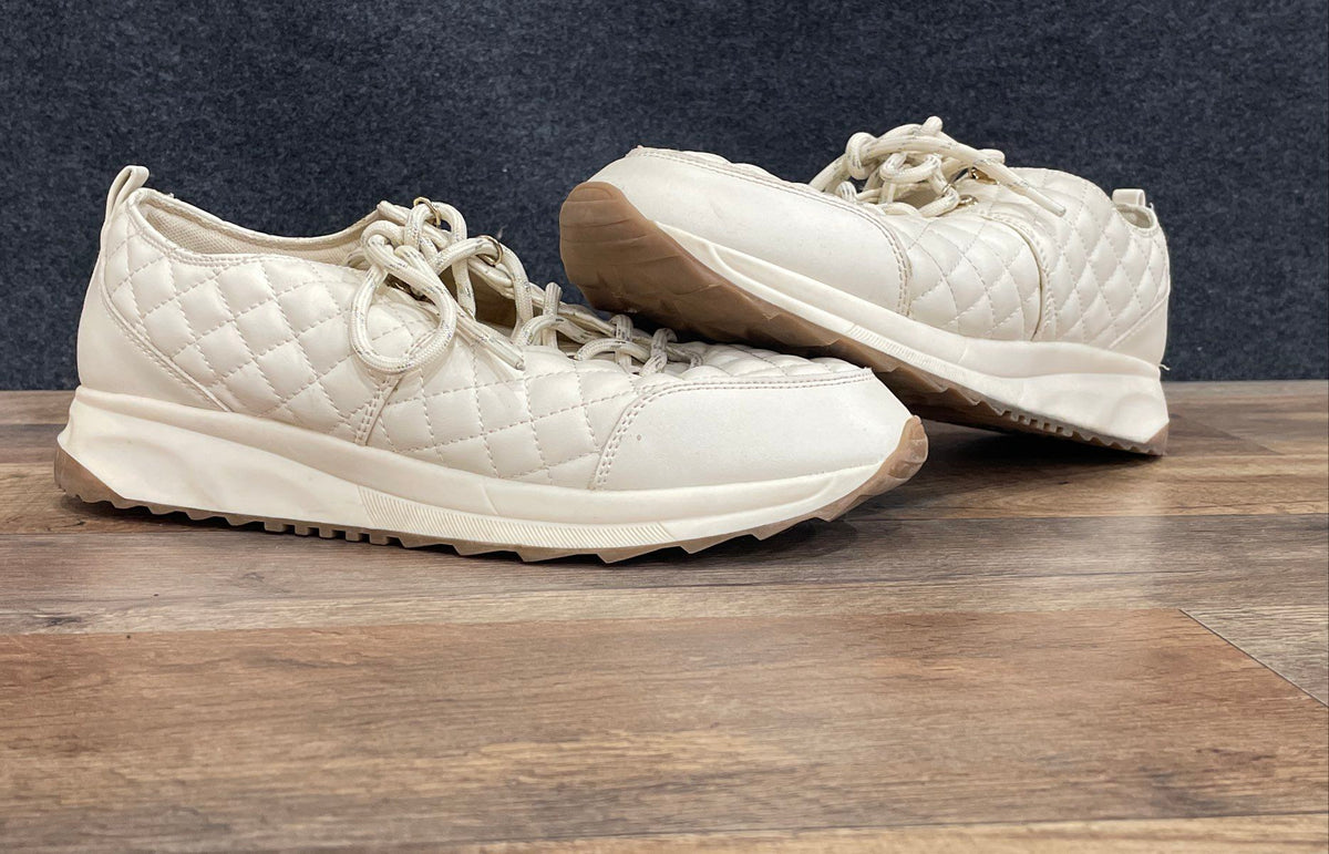 Rachel Zoe Michaela Off White Quilted Fashion Sneakers Size 11