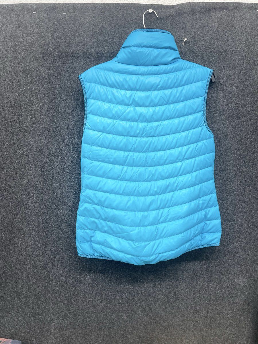 Nike Women's Victory 550 Puffer Vest Blue Down Filled Quilted Full Zip Sz M