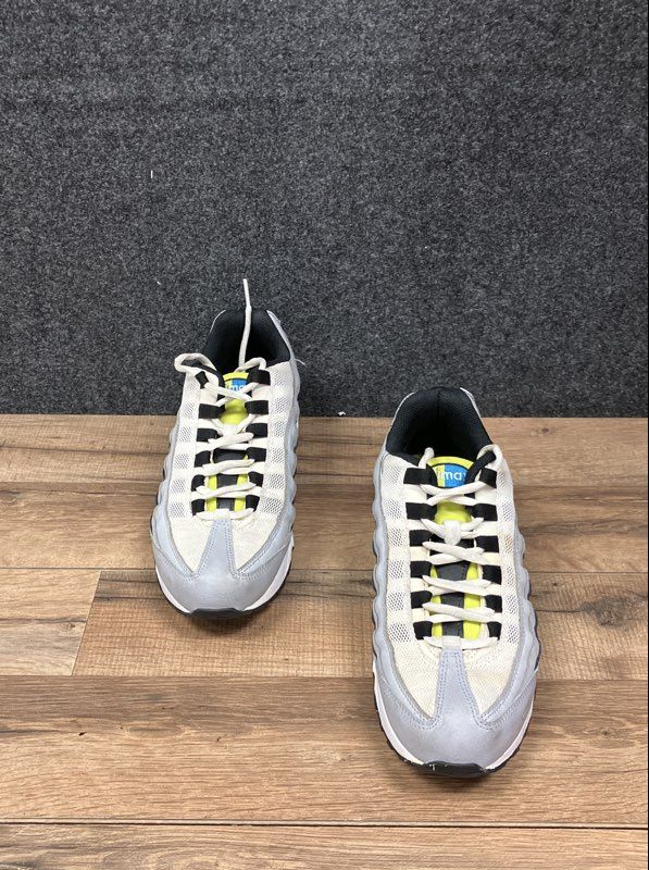 Nike Air Max 95 GS Wolf Grey Blue Volt Sneakers 905348-101 Size 7Y
