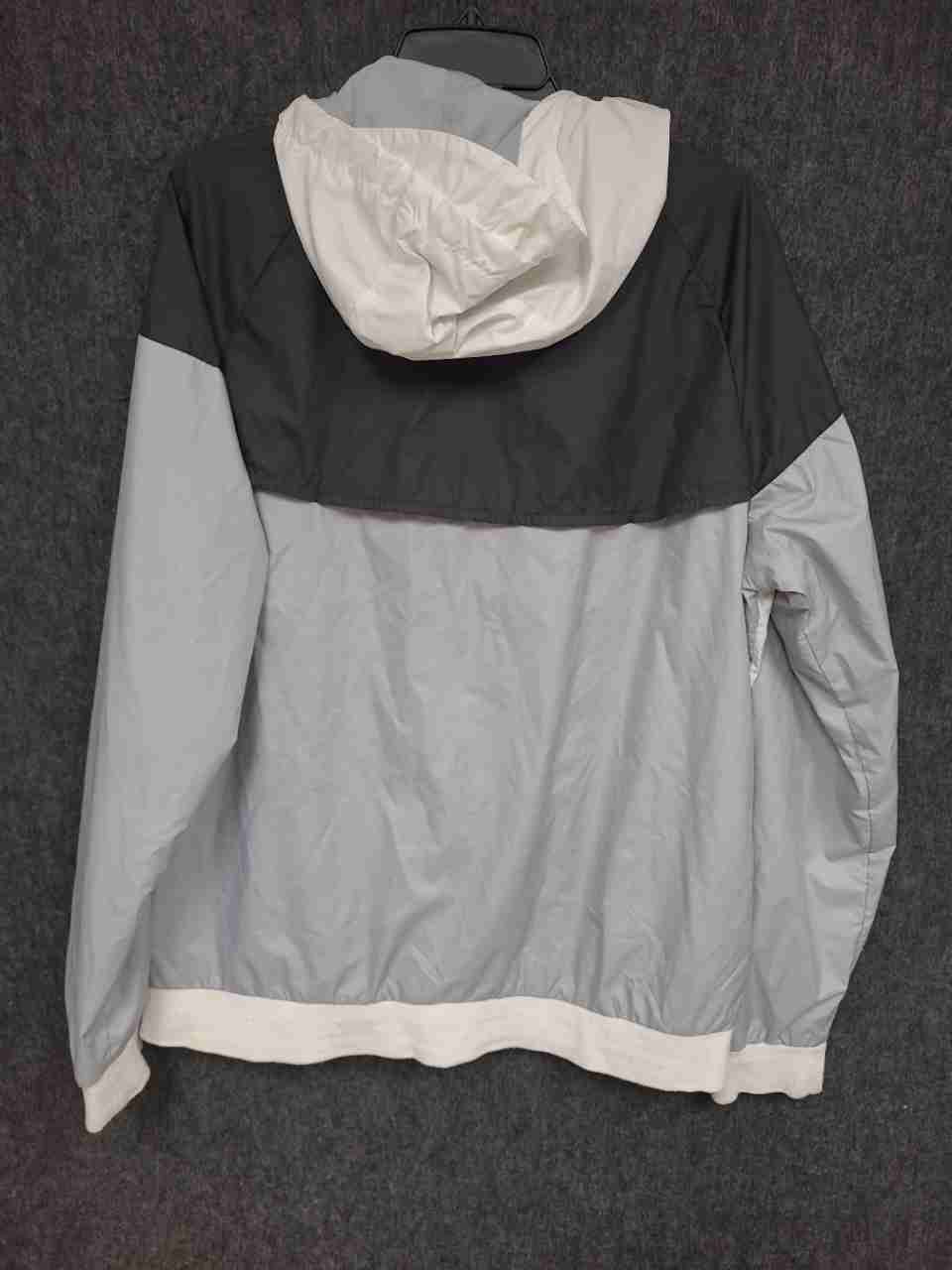 Nike Men's Windrunner Windbreaker Black White Gray Colorblock Hooded Sz L