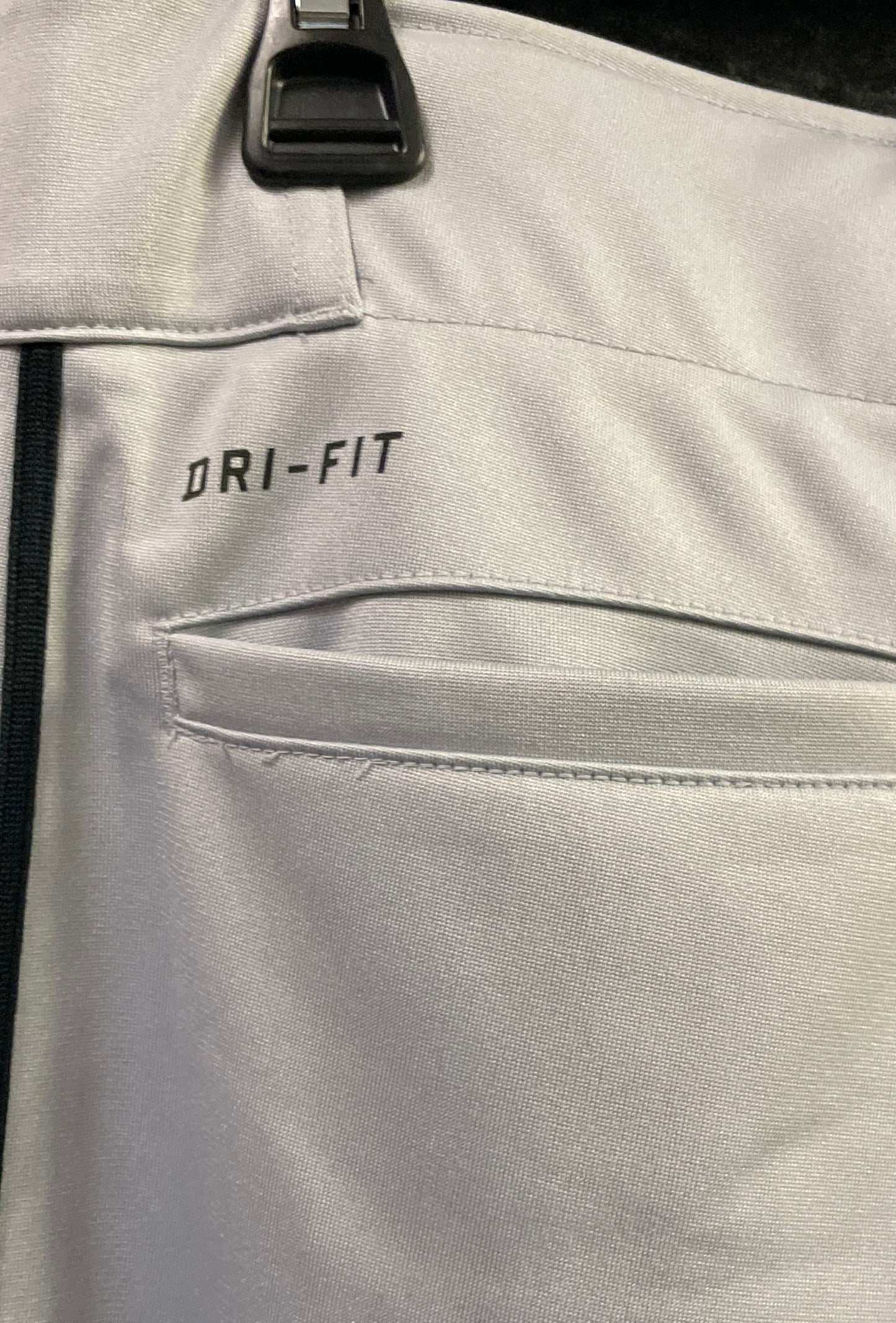 Nike Men's Gray Swingman Dri-FIT Baseball Pants Black Piping Sz S